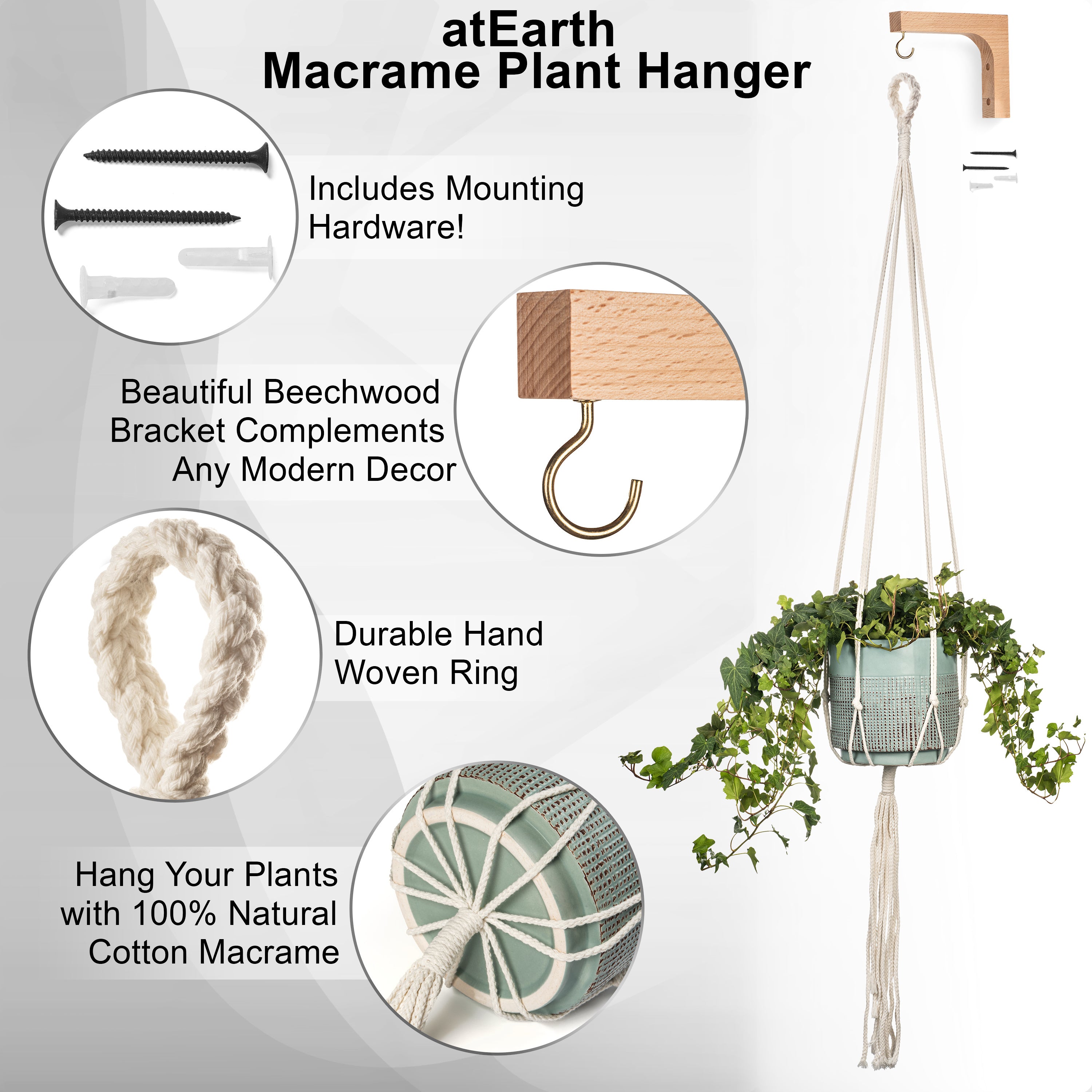 Macrame Plant Hanging Kit